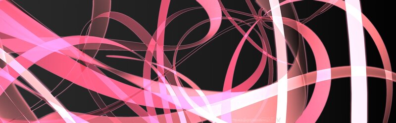 Abstract pink ribbon swirls