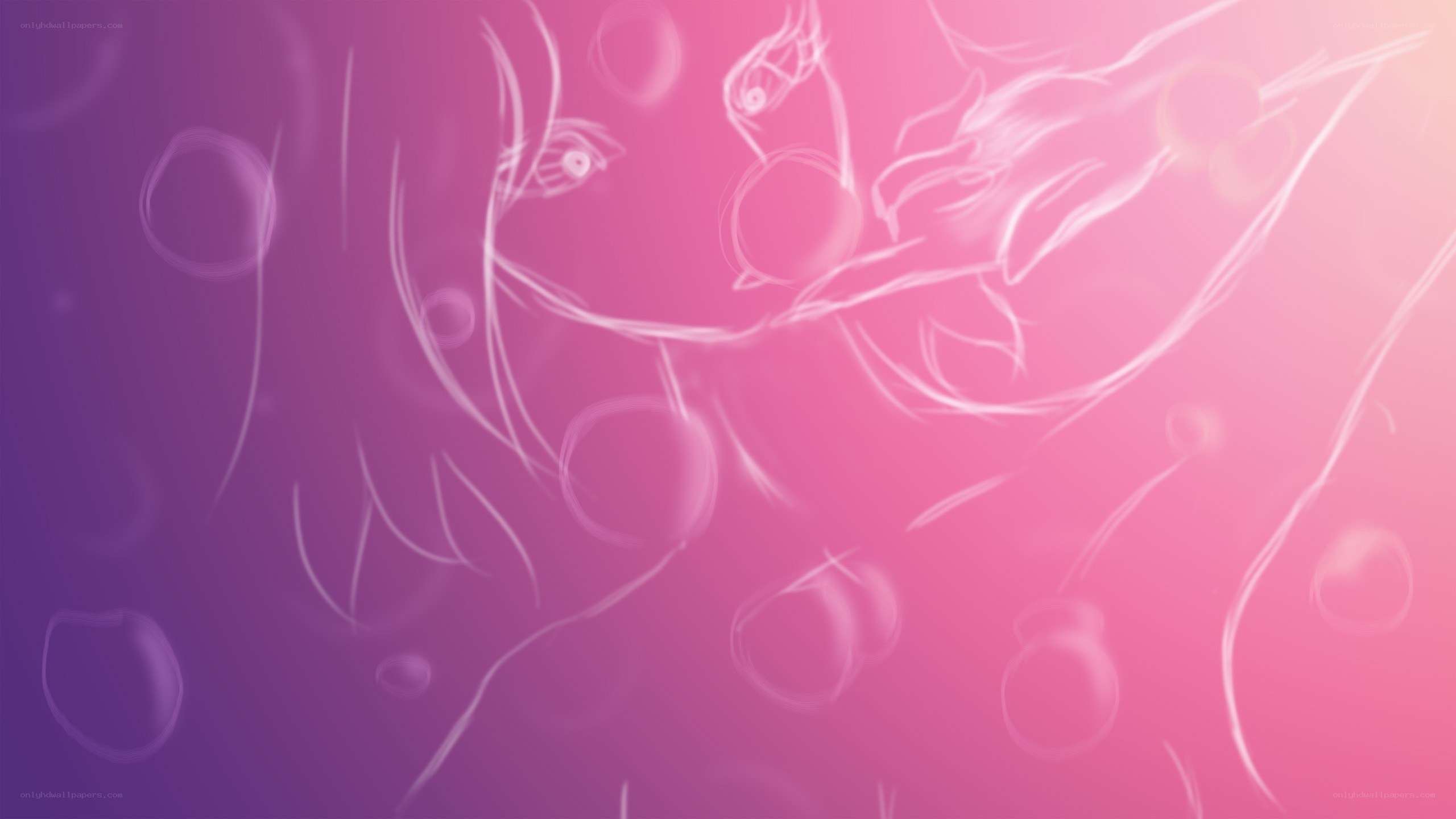abstract pink sketch art