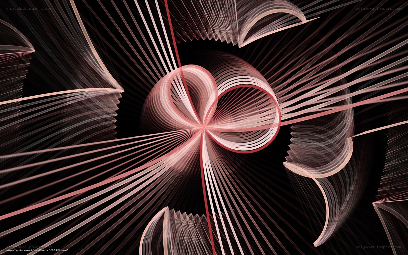 Abstract pink spiral design