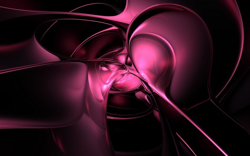 Abstract Pink Swirls — Dramatic, Digital Art, Black