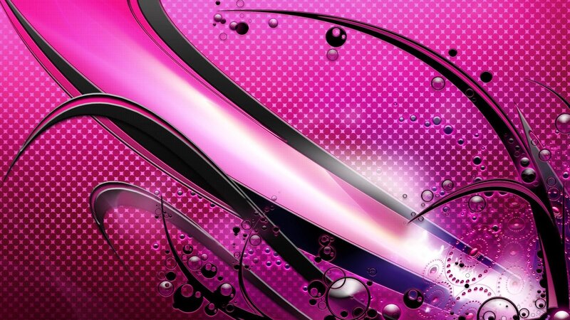 Abstract Pink Swirls — Dynamic, Digital Art, Bubbles