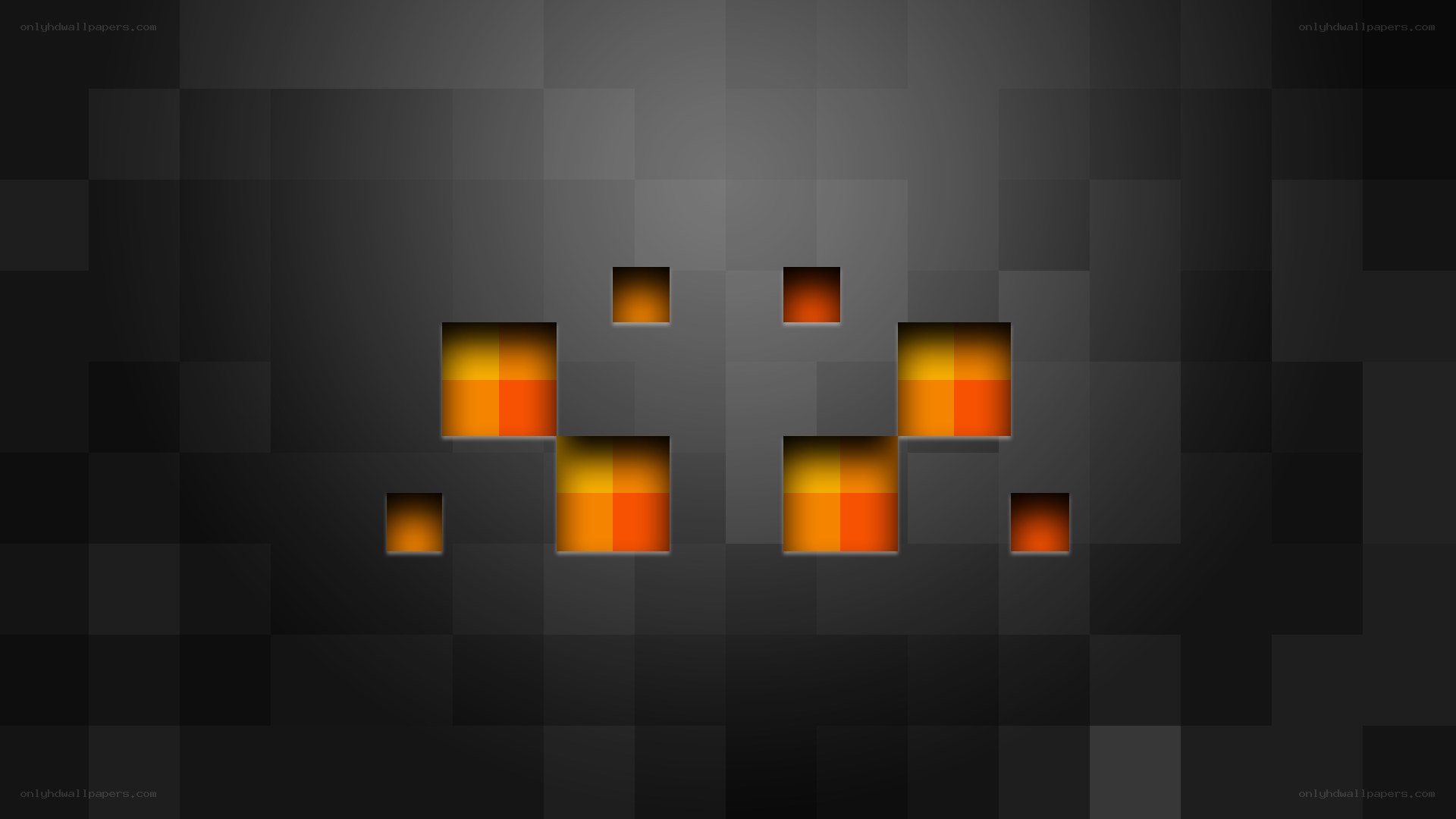 abstract pixel art with glowing squares