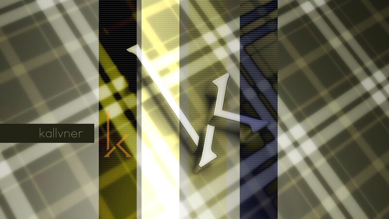 abstract plaid pattern with letter K