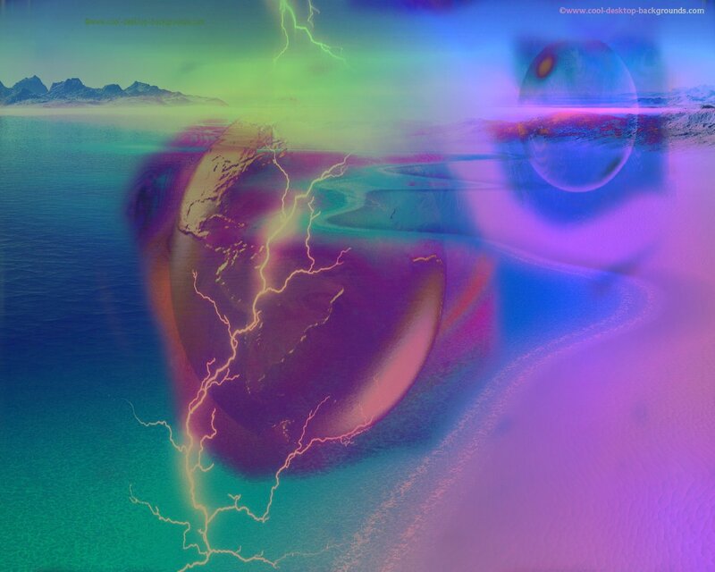 Abstract Planet with Lightning
