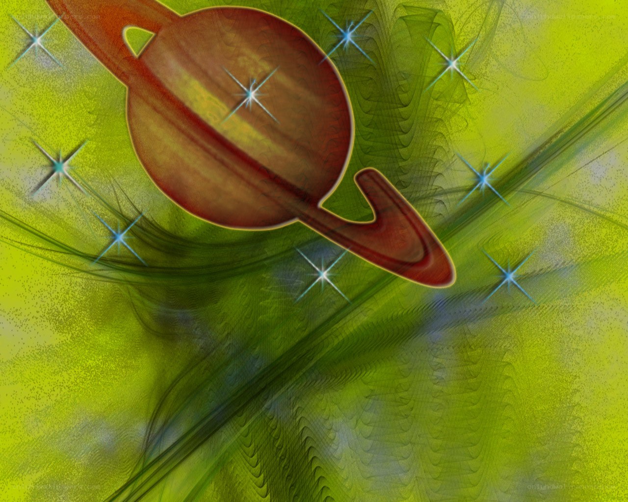 Abstract planet with stars