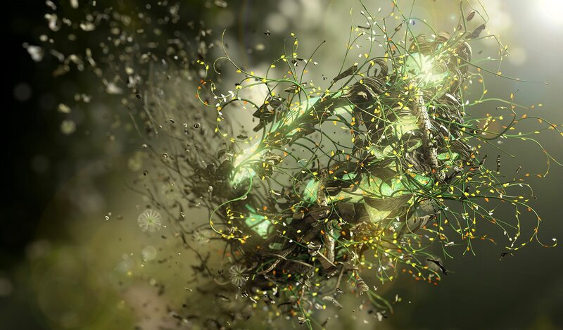 Abstract plant explosion