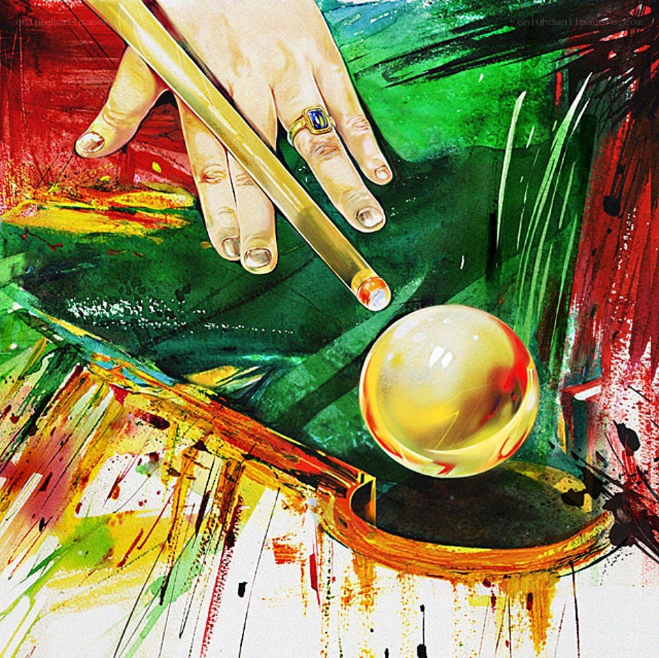 abstract pool game art