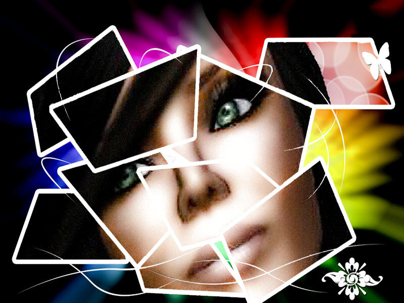 abstract portrait collage