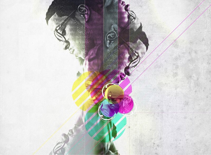 abstract portrait collage