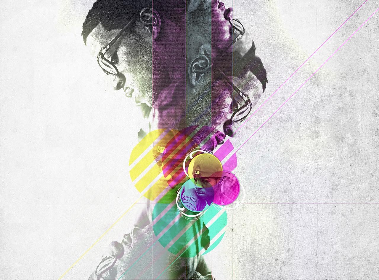 abstract portrait collage