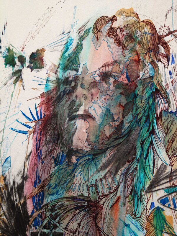 Abstract Portrait Drawing