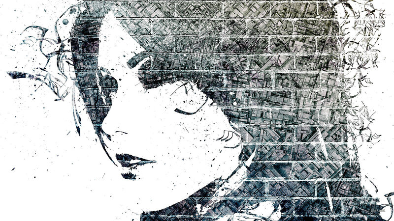 abstract portrait mosaic