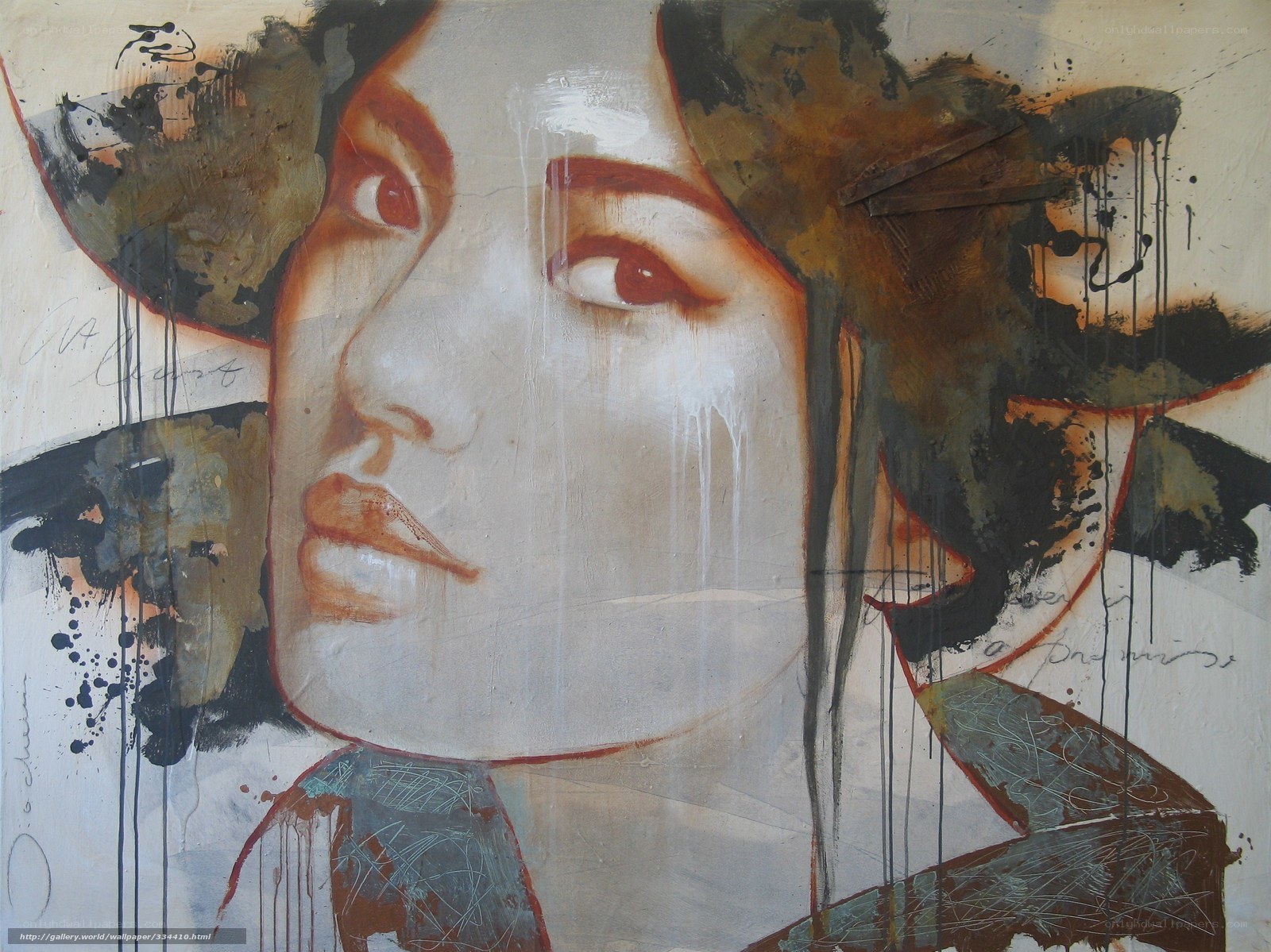 abstract portrait of a woman