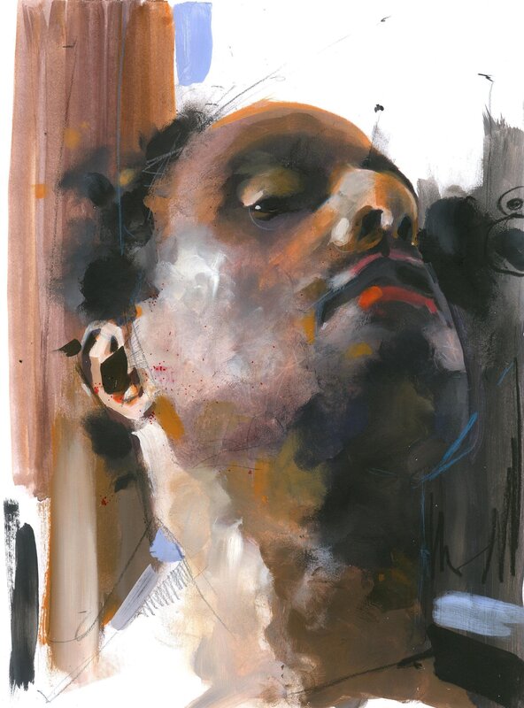 Abstract Portrait of Face — Brown