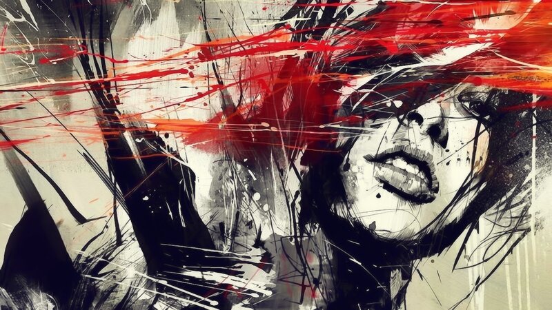 Abstract Portrait of Person — Red