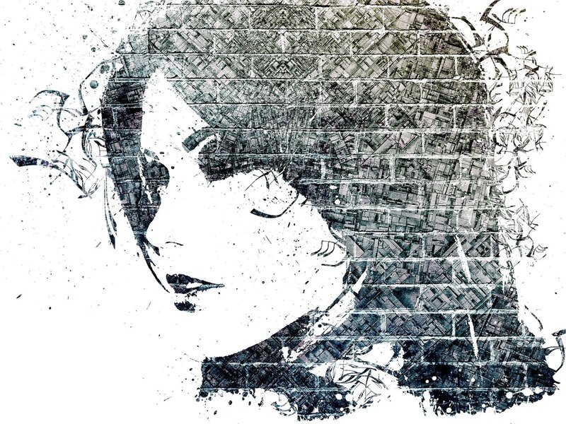 abstract portrait of woman