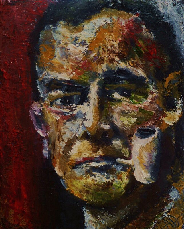 Abstract portrait painting
