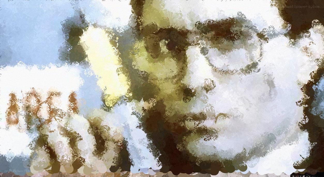abstract portrait with textured brushstrokes