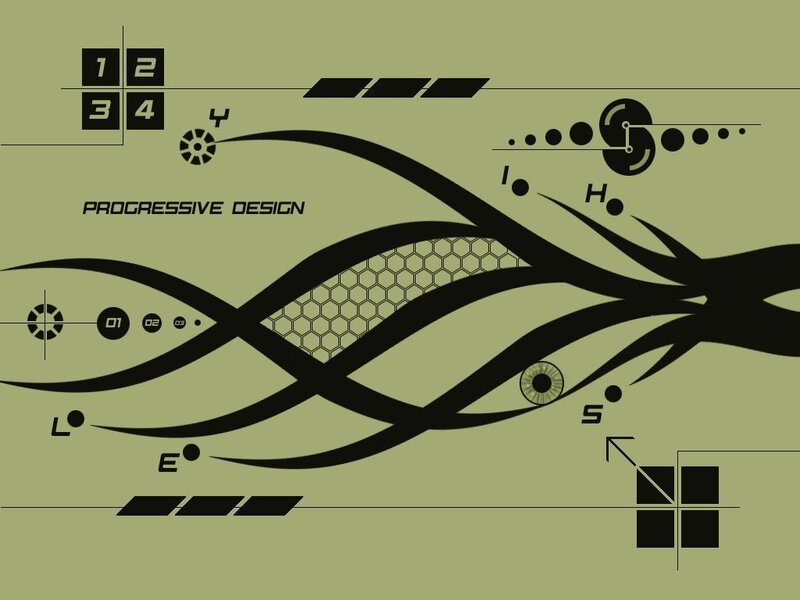 Abstract progressive design graphic