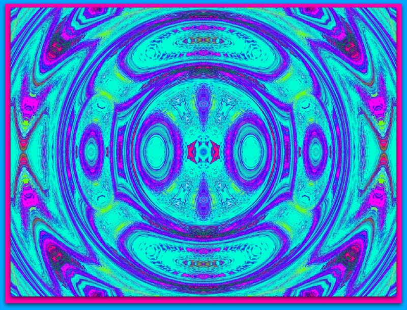Abstract Psychedelic Pattern — Cyan