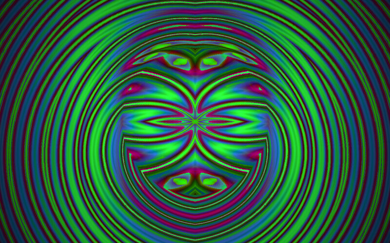 Abstract Psychedelic Pattern — Green, Hypnotic, Digital Art