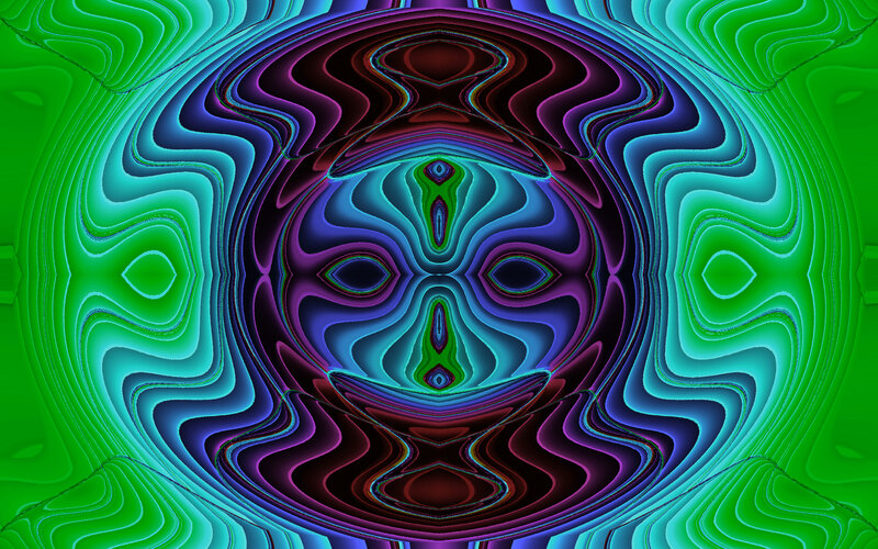 Abstract Psychedelic Pattern — Green, Hypnotic