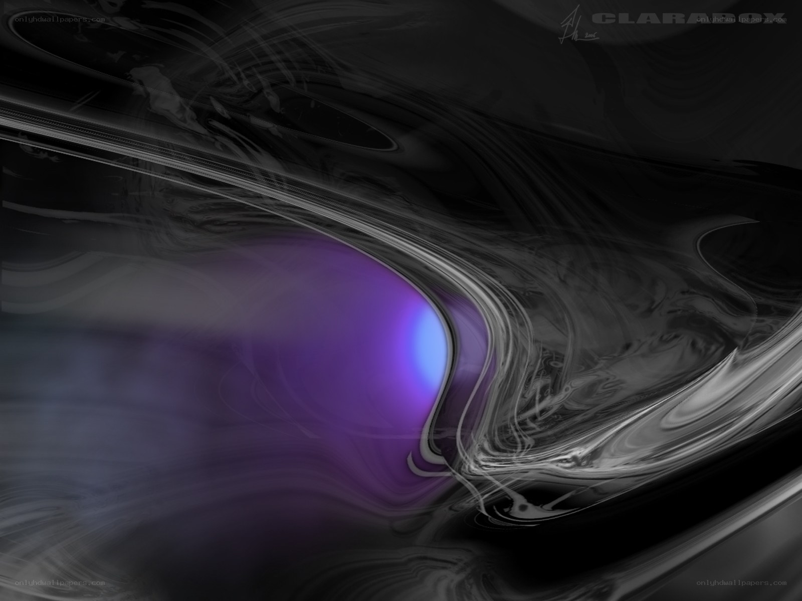 Abstract purple and black swirl