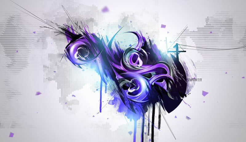 abstract purple and blue art