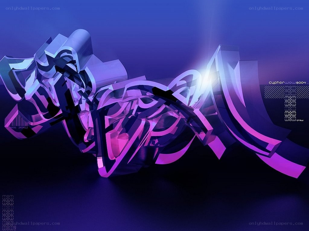Abstract purple and blue digital art