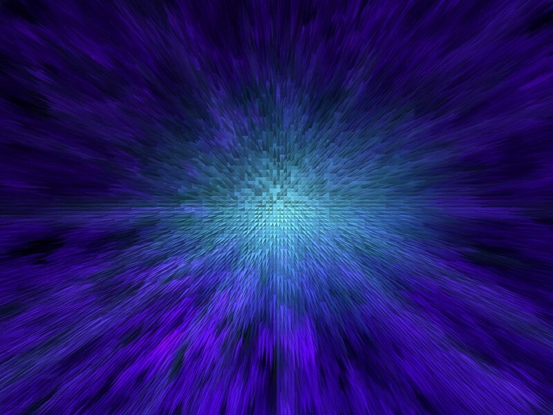 abstract purple and blue explosion
