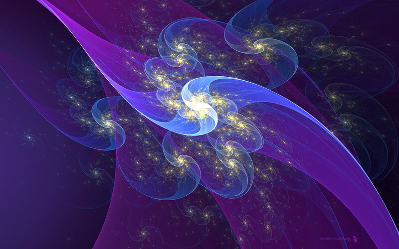Abstract purple and blue fractal
