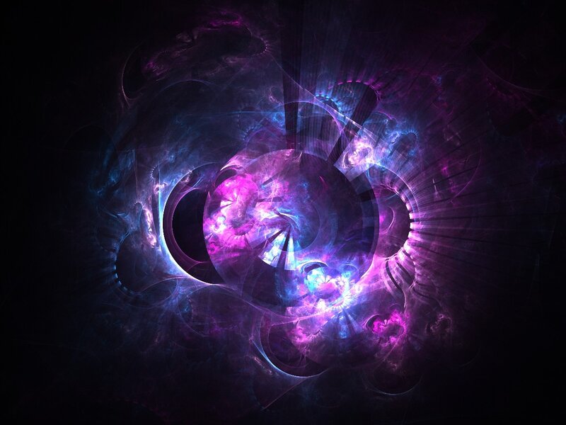 Abstract purple and blue fractal
