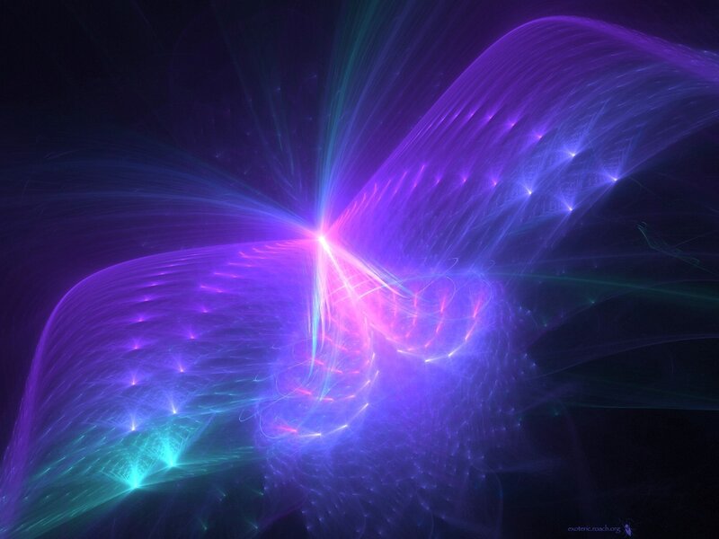Abstract purple and blue fractal