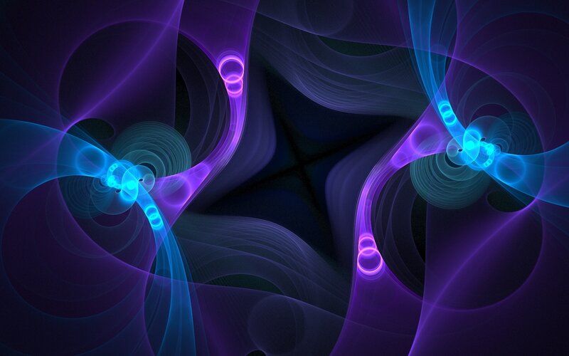 Abstract purple and blue fractal