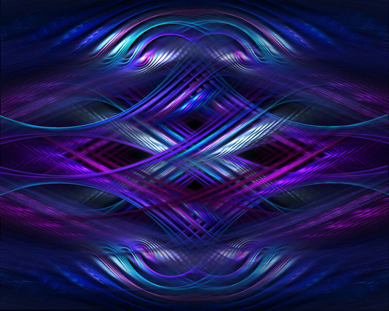 Abstract purple and blue fractal art