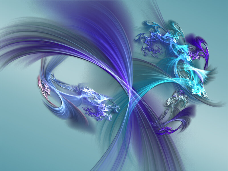 Abstract purple and blue fractal art