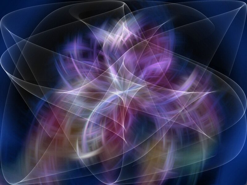 Abstract purple and blue fractal design