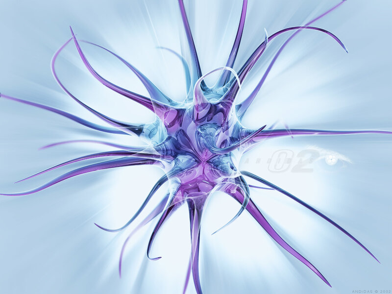 Abstract purple and blue fractal design