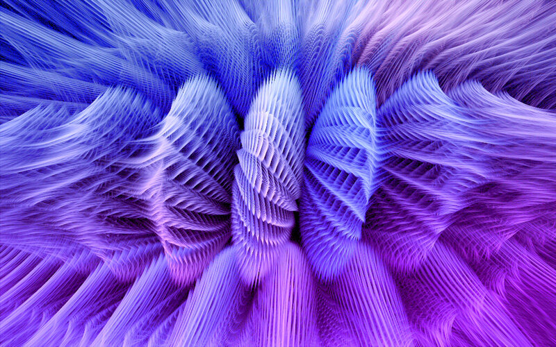 Abstract purple and blue fractal design