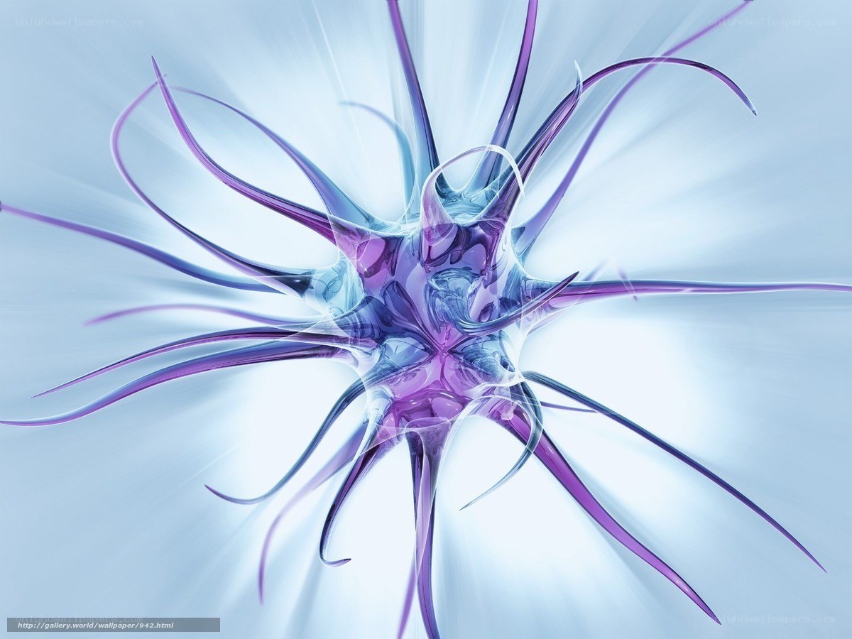 Abstract purple and blue fractal design