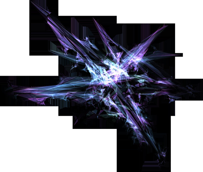 abstract purple and blue fractal explosion