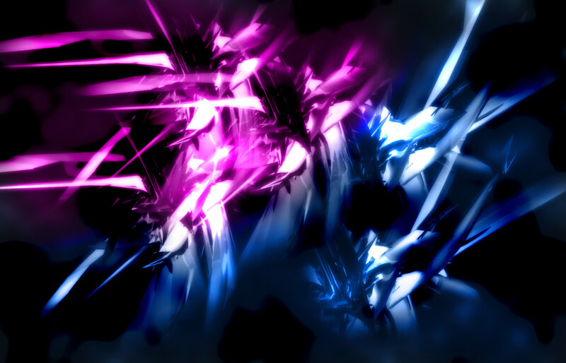 Abstract purple and blue light burst