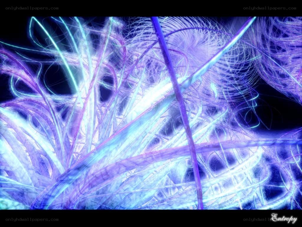 Abstract purple and blue light strands