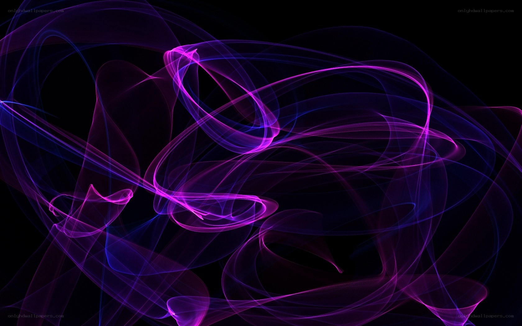 Abstract purple and blue light trails