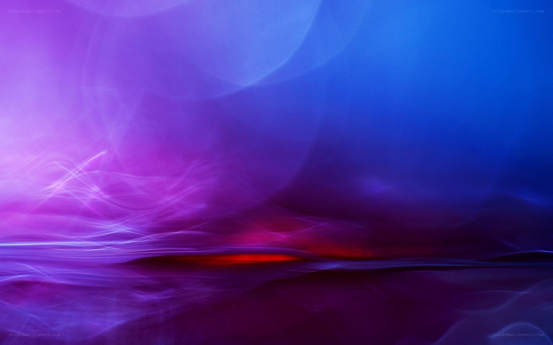 Abstract purple and blue light waves