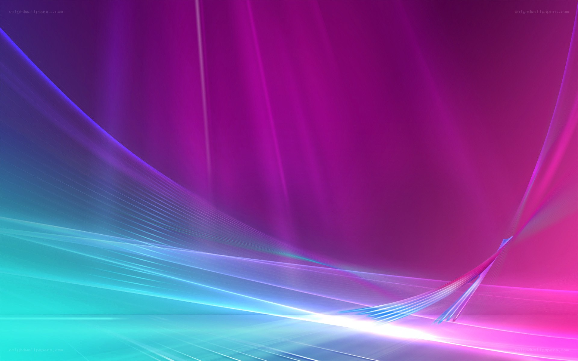 Abstract purple and blue light waves