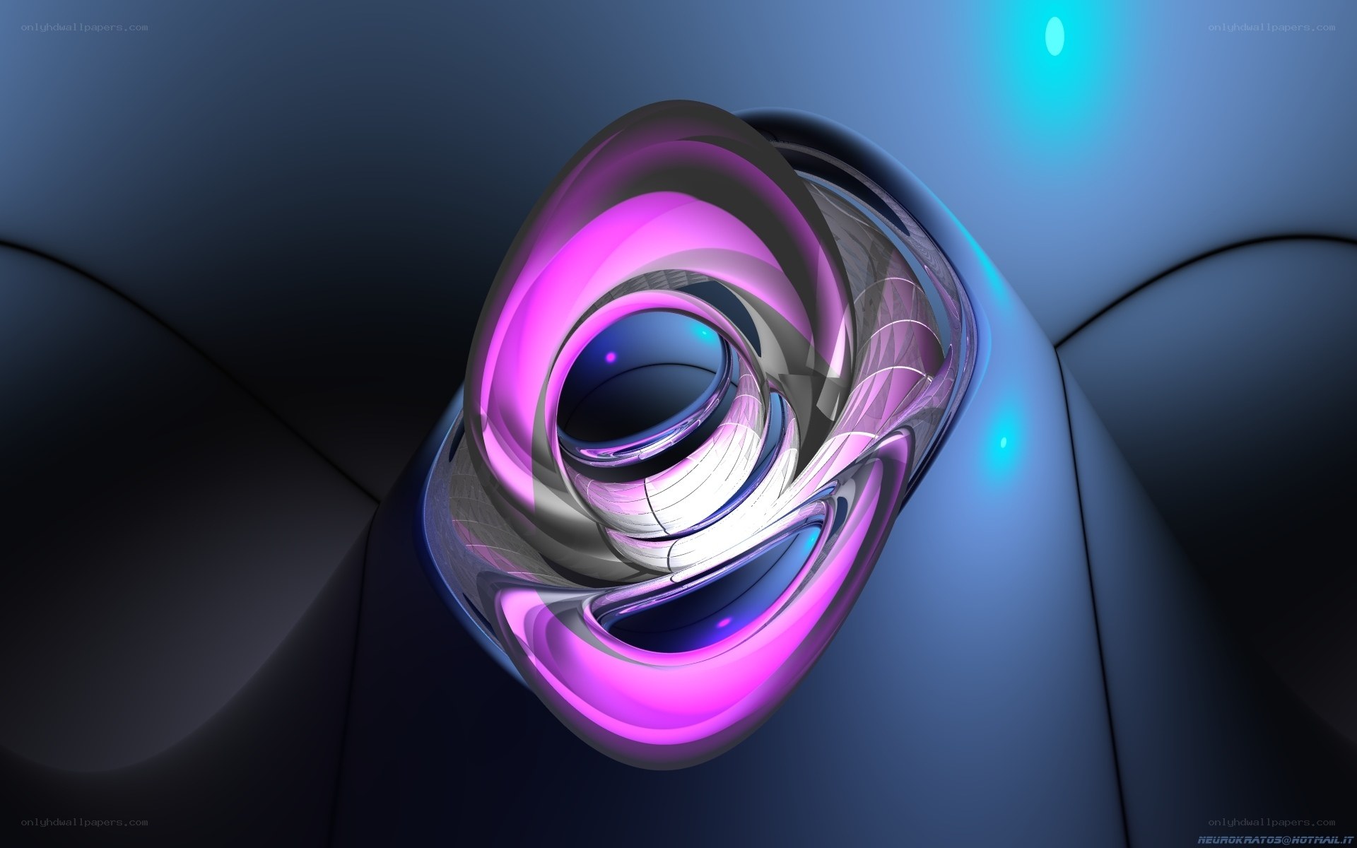 Abstract purple and blue swirl
