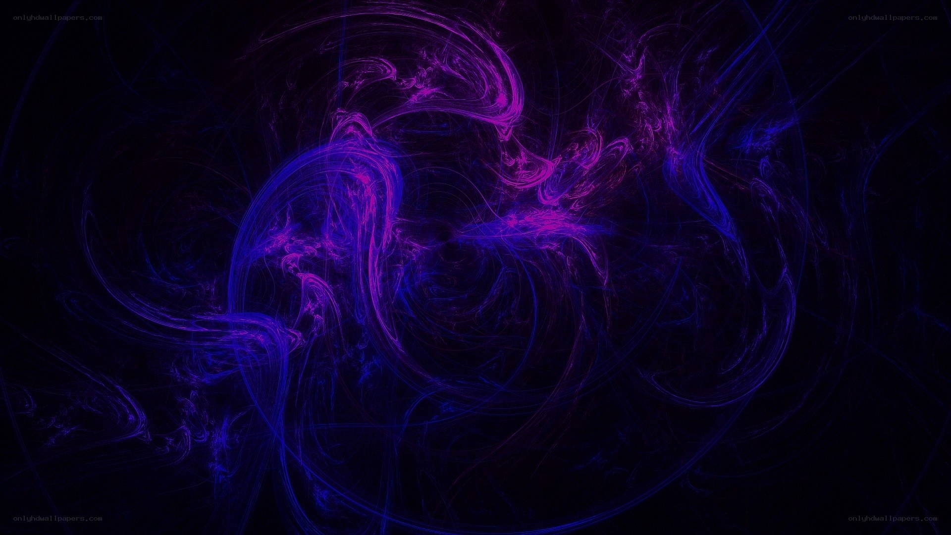 Abstract purple and blue swirls