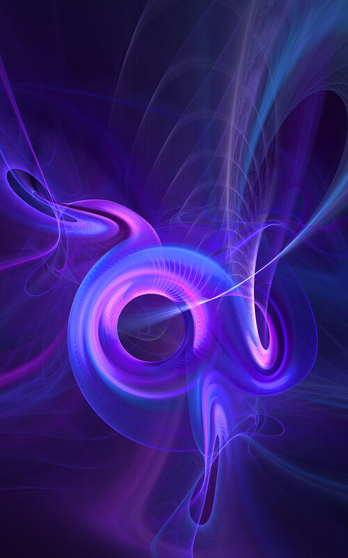 Abstract purple and blue swirls