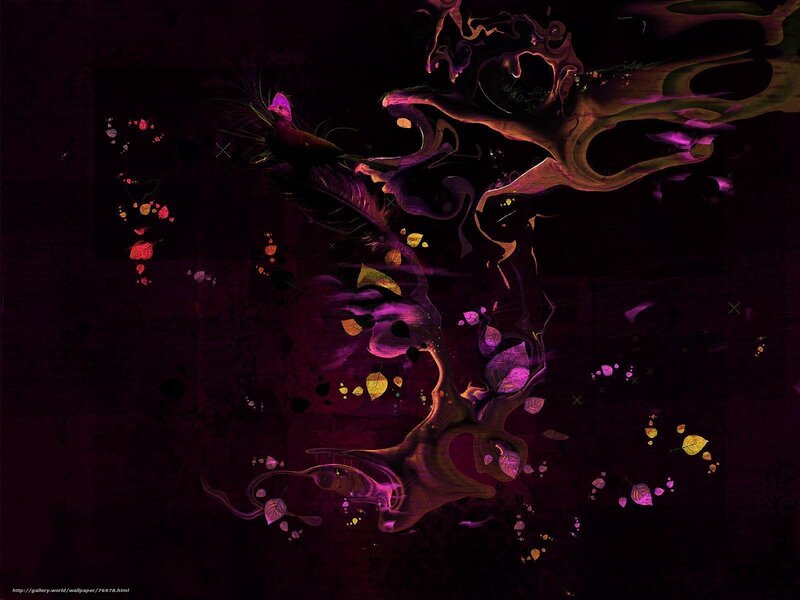 Abstract purple and gold art